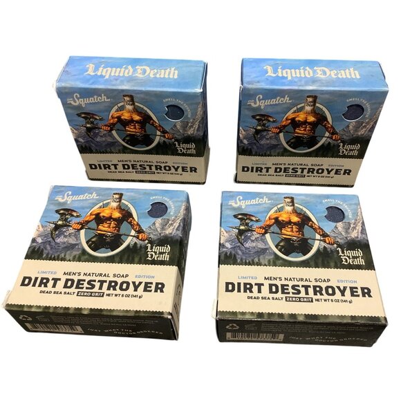 4 Dr. Squatch Dirt Destroyer Limited Edition Soap Mens Liquid Death 5oz - Picture 2 of 4